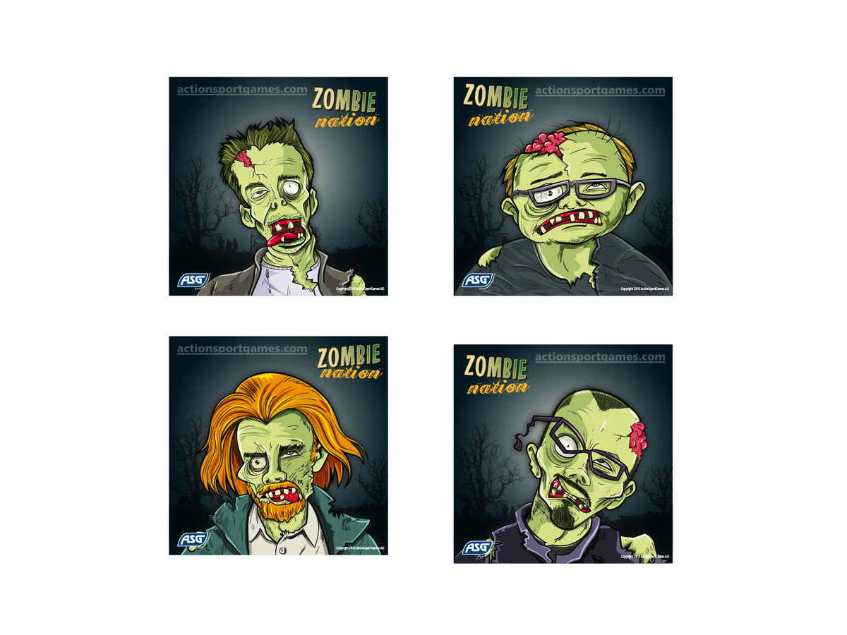 Shooting targets, zombie motives, 100 pcs.