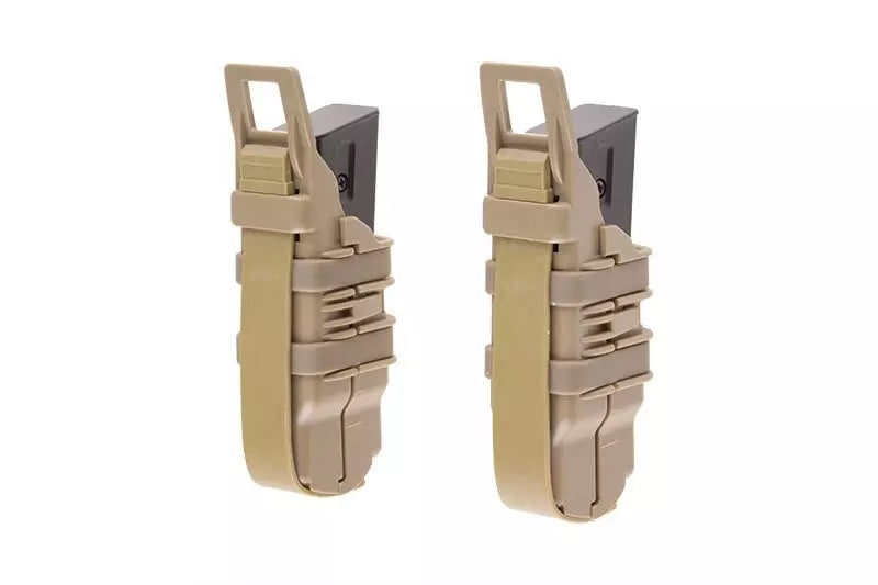Double Open Pistol Magazine Pouch - Tan