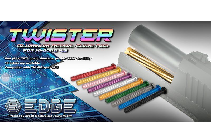 EDGE HI-CAPA 4.3 GUIDE ROD CUSTOM TWISTER, ORANGE