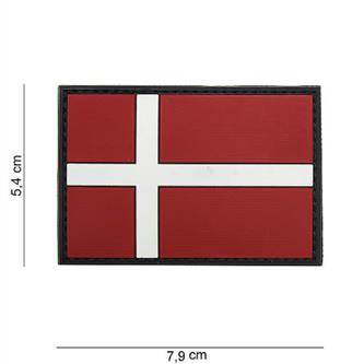PATCH DANSK FLAG - RØD/HVID