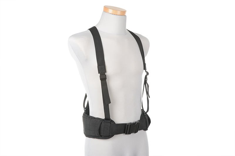 Molle belt with X harness - Black