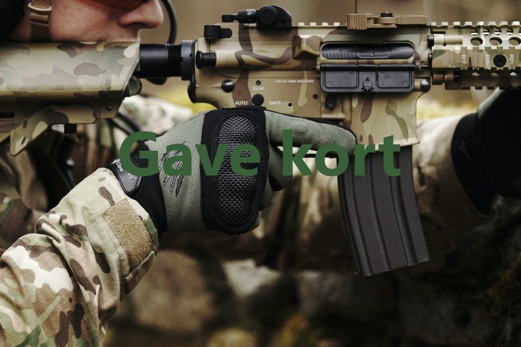 Gavekort til Airsoft, Hardball og Softguns våben og udstyr. Stort udvalg af Elektriske Våben, Co2 pistoler og Gas pistoler. Meget udstyr i form af magasiner, Dye maker, Scopes og Beklædning. Airsoftgeek.dk tilbyder Danmarks billigste priser på alt indenfor Airsoft, Hardball og Softguns! Hurtig levering