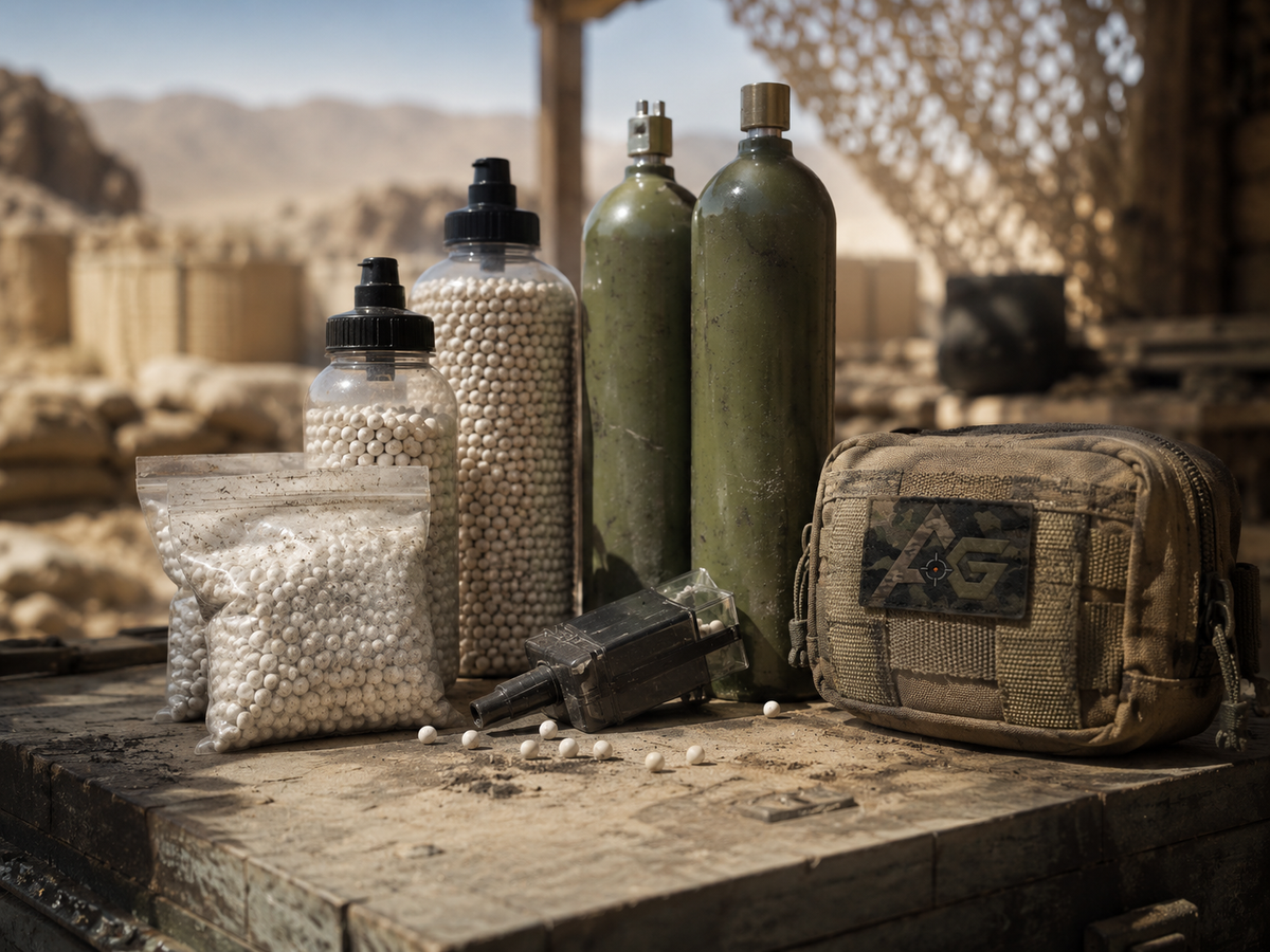 Airsoft kugler, gas og CO2