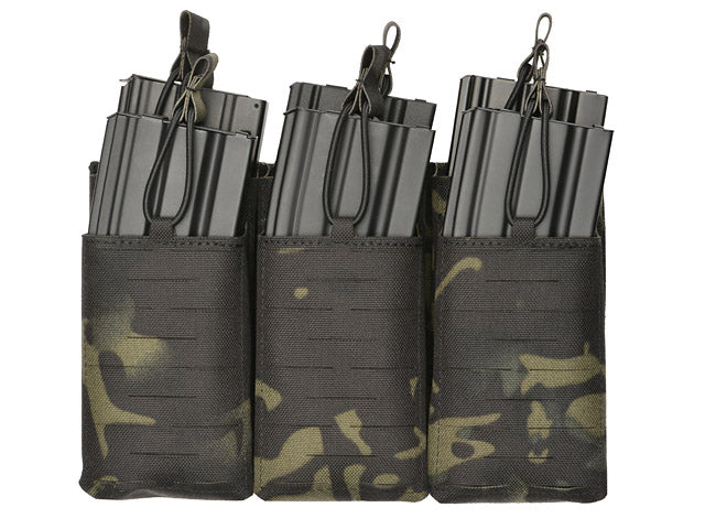 Laser-Cut Panel with 6 AR15/AK Magazine Pouches - MB