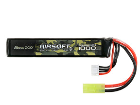 Gens Ace 25C 1000mAh 3S1P 11.1V Airsoft LiPo Batteri mini Tamiya
