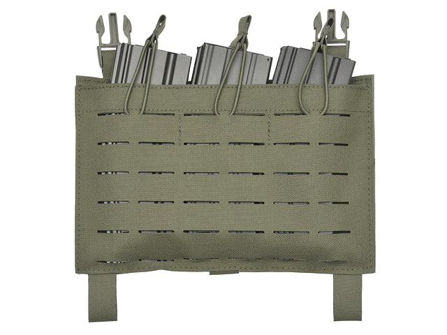 Buckle Up Low Profile Laser-Cut Panel for 3x AR15 / AK Magazines - Ranger Green