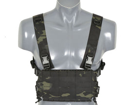 Chest Rig COMPACT - Buckle-up, MOLLE Laser Cut - Multicamo Black