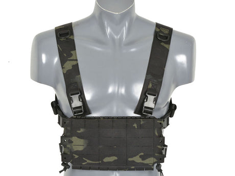 Chest Rig COMPACT - Buckle-up, MOLLE Laser Cut - Multicamo Black
