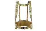 Patrol Tactical Belt with Suspenders MOLLE, Laser Cut - Multicamo
