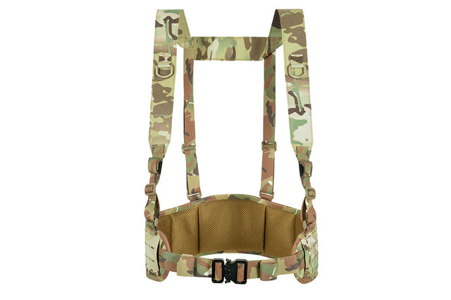 Patrol Tactical Belt with Suspenders MOLLE, Laser Cut - Multicamo