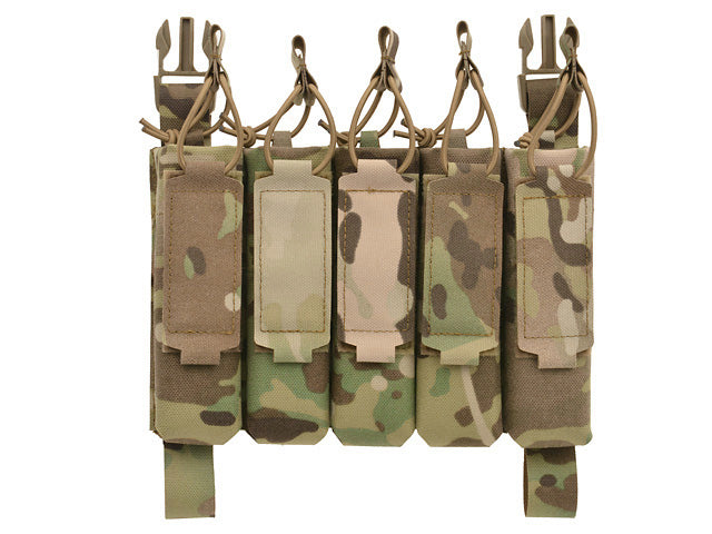 MP5 5-Magazine Pouch, Buckle-Up, Laser-Cut - Multicamo