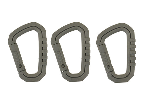 Nylon carabiner Set - FOLIAGE GREEN -3pcs