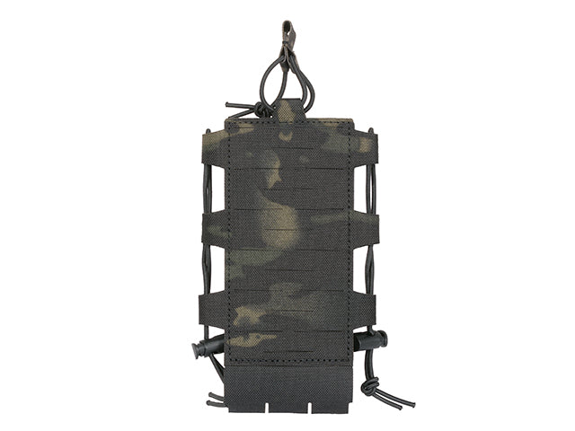 Laser Cut Adjustable Radio / Bottle Pouch with Shockcord - Multicamo Black