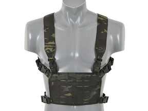 Lightweight Laser-Cut Chest Rig - Multicamo Black
