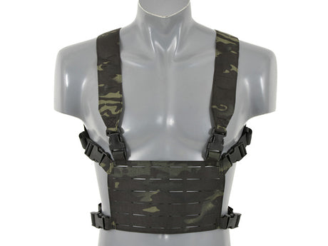 Lightweight Laser-Cut Chest Rig - Multicamo Black