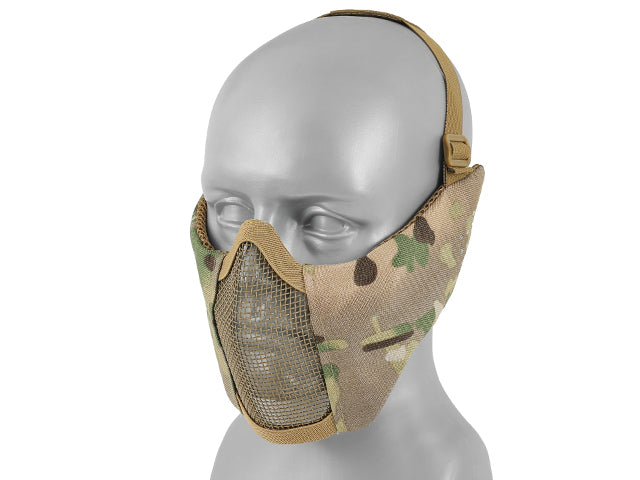 Low-Profile Mesh Mask with Cheek and Ear Protection type A - Multicamo