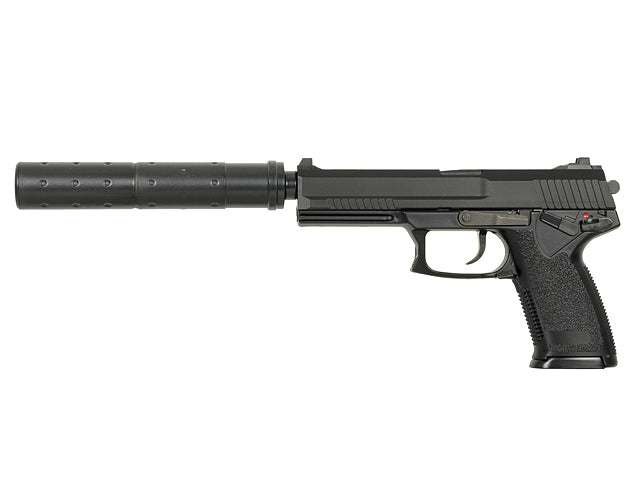 SOCOM pistol replica med lyddæmper (Grøn Gas version)