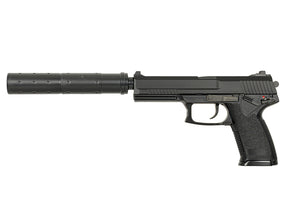 SOCOM pistol replica med lyddæmper (Grøn Gas version)