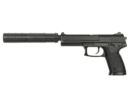 SOCOM pistol replica med lyddæmper (Grøn Gas version)
