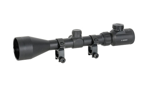 Scope 3-9x50 with high mounting rings