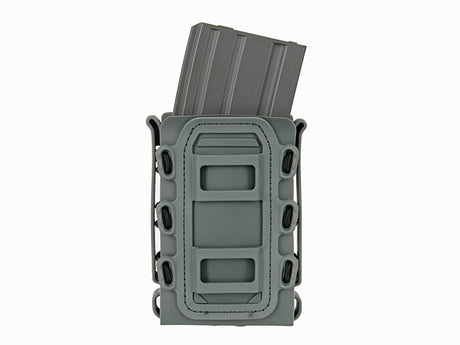 Soft Shell Rifle 5,56 Mag Pouch with MOLLE Clips - Wolf Gray