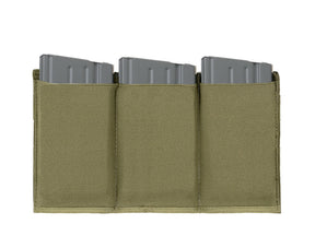 Elastic Triple SR25/M14/SCAR-H Magazine Pouch - Olive