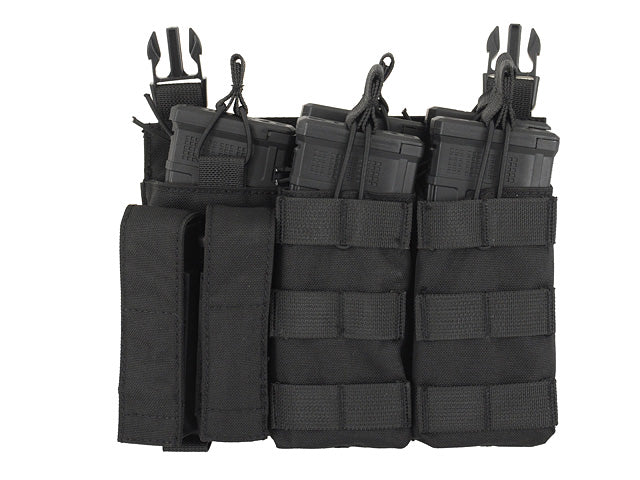 Buckle Up Triple 5.56/Pistol Pouch Panel - BK