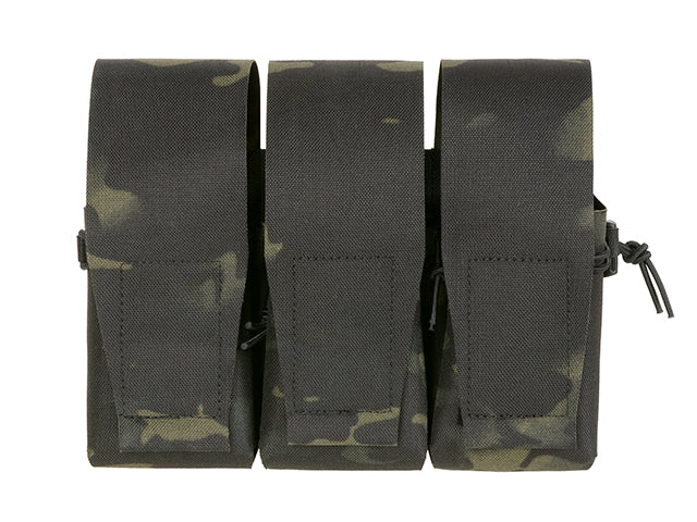 Triple Pouch for 6 AR15 Magazines, Laser Cut - Multicamo Black
