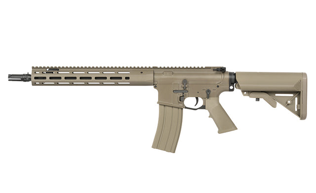 WE13 13" M4/AR-15 Knight's Armament Airsoft Riffel, 30 RPS, ETU - Tan