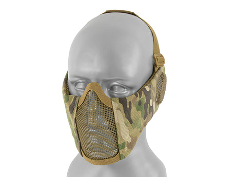 Low-Profile Mesh Mask with Cheek and Ear Protection type B - Multicamo