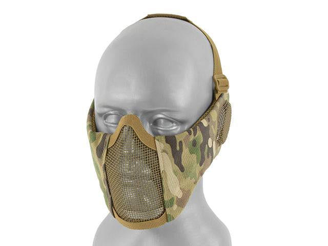 Low-Profile Mesh Mask with Cheek and Ear Protection type B - Multicamo