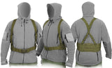 Padded patrol belt with suspenders