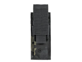Single pouch for pistol magazines - multicamo black