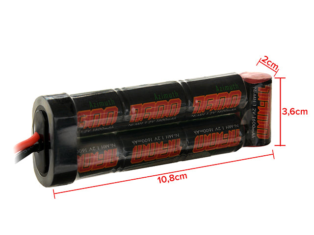 8,4V 1600mAh Ni-MH Lille Type Batteri