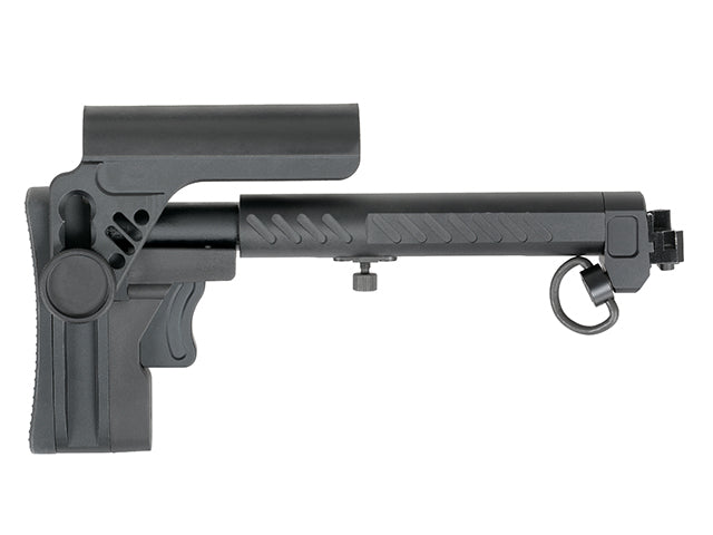 AK russisk telescopic foldable kolbe - Sort