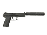 SOCOM pistol replica med lyddæmper (Grøn Gas version)