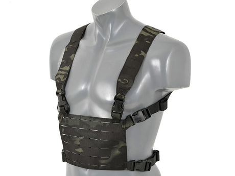 Lightweight Laser-Cut Chest Rig - Multicamo Black