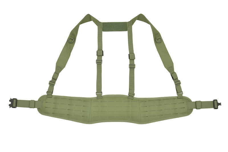 Patrol Tactical Belt with Suspenders MOLLE, Laser Cut