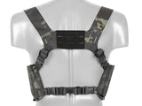 Chest Rig with Two Pouches for 6 AR / AK Magazines, Laser Cut - Multicamo Black
