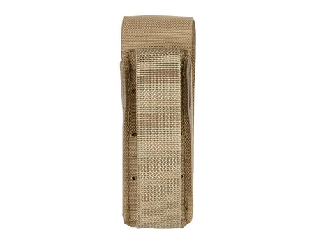 Single Laser-Cut Pistol Magazine Pouch with Flap - Coyote