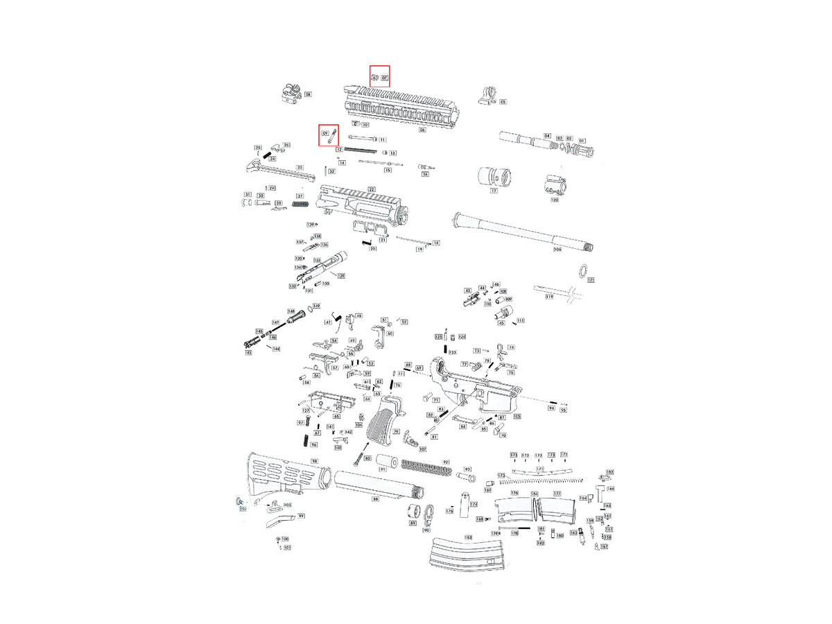 WE-4168 GBBR forskæfte mounting screw set