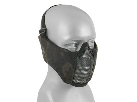 Low-Profile Mesh Mask with Cheek and Ear Protection type A - Multicamo Black