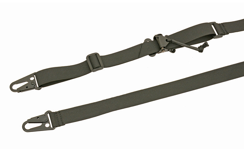 Two-point tactical sling with quick adjustment - Multicamo Black