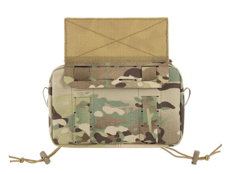Two-Pocket Utility Pouch with Mounting Panel, Laser Cut - Multicamo