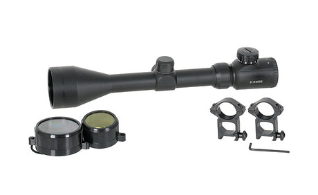Scope 3-9x50 with high mounting rings