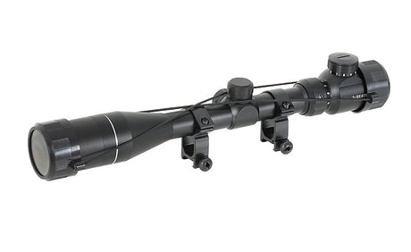 Scope 3-9x40E with high mounting rings