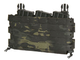 Buckle-up COMPACT Panel - insert for 3 magazines, MOLLE Laser Cut - Multicam Black