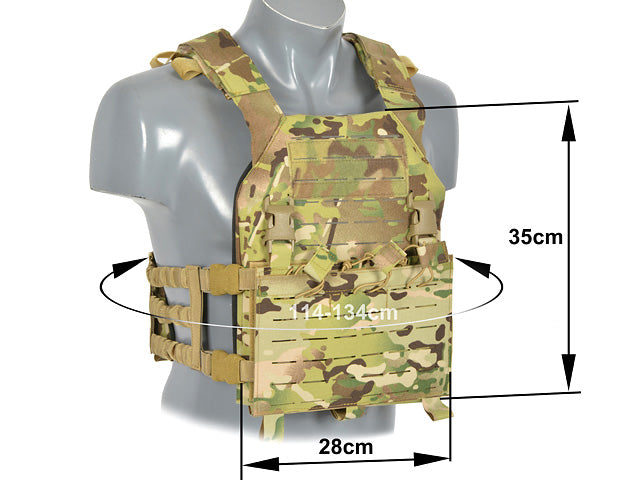 Laser-Cut “Buckle Up" Assault Plate Carrier with AR15/AK Magazine Pouch — Multicamo