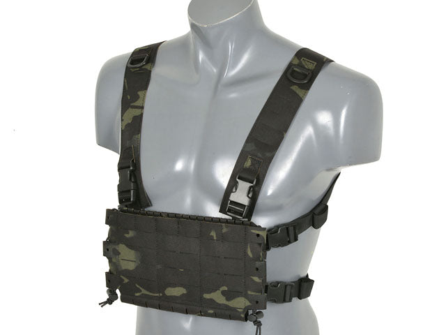 Chest Rig COMPACT - Buckle-up, MOLLE Laser Cut - Multicamo Black