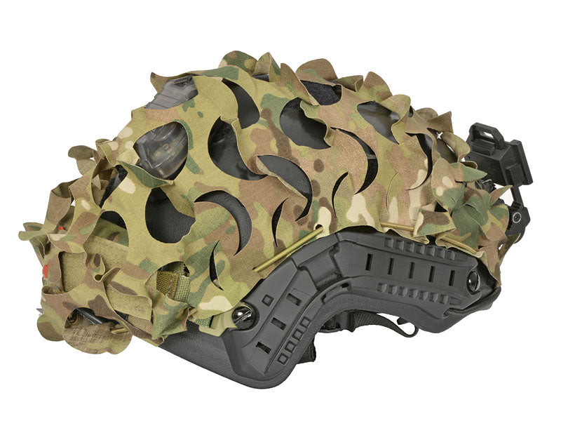 3D Laser-Cut Camouflage Cover for High-Cut Helmet - Multicamo